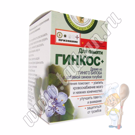 Гинкос – гинкго билоба с синюхой голубой