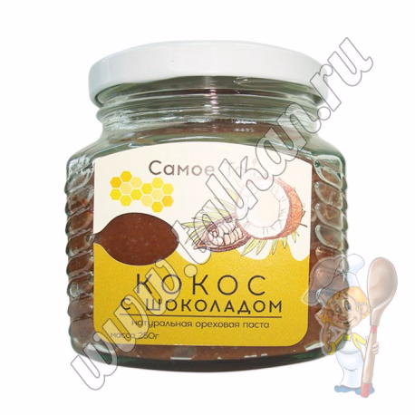 Паста-урбеч из мякоти кокоса с шоколадом