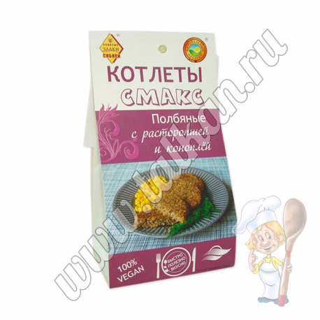 Котлеты полбяные с расторопшей и коноплей Смакс